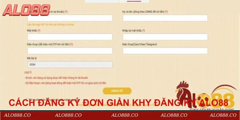 Các bước đăng ký đơn giản mà ai cũng có thể làm được khi đăng ký Alo88